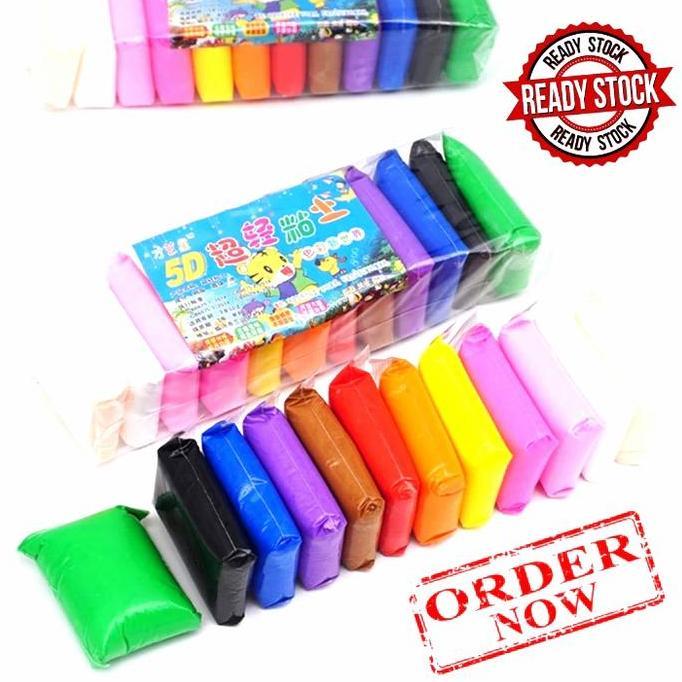 mainan anak slime kley isi 12pcs