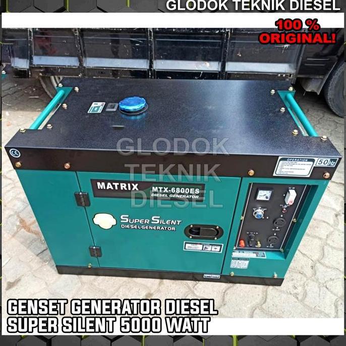 DIESEL GENSET SILENT 5000 WATT GENERATOR LISTRIK SILENT SOLAR 5 KW ORIGINAL DAN TERPERCAYA