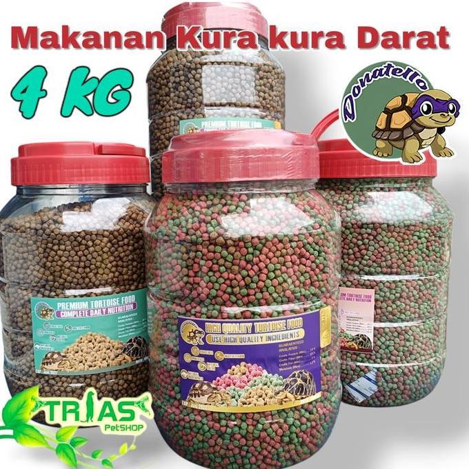 Makanan kura kura 4 KG/Pelet pakan sulcata pardalis dll/pelet kura kura darat pelet sulcata pardalis