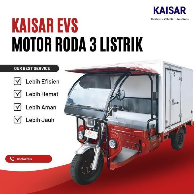 motor roda tiga listrik box cargo