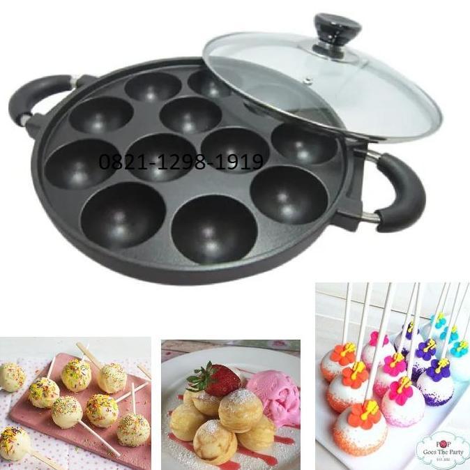 Cetakan Kue Takoyaki / Poffertjes Jumbo 12 Lubang Cekung