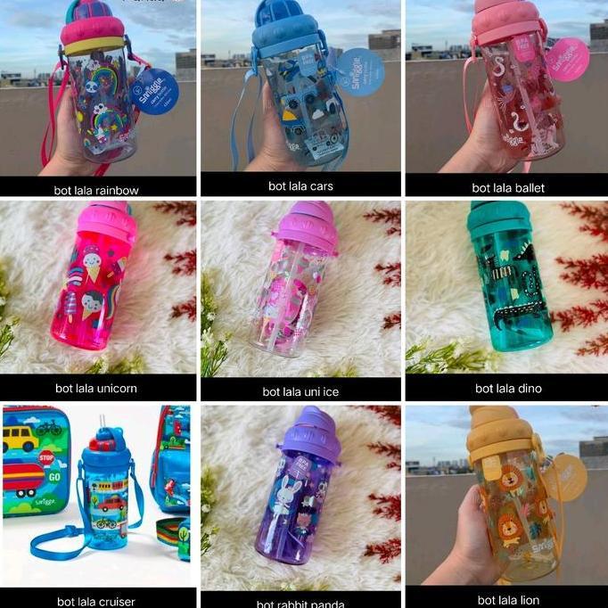 Smiggle Botol Lala Tali Car, Dino, Unicorn, Balerina, Fish/DrinkBottle
