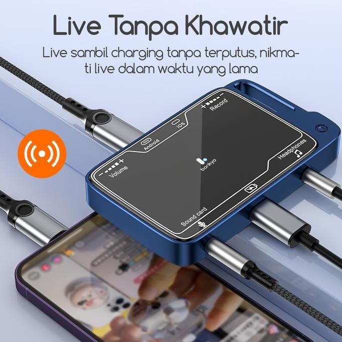 Bonkyo Sound card converter Live Streaming Adapter the new live one for Apple TypeC universal stereo