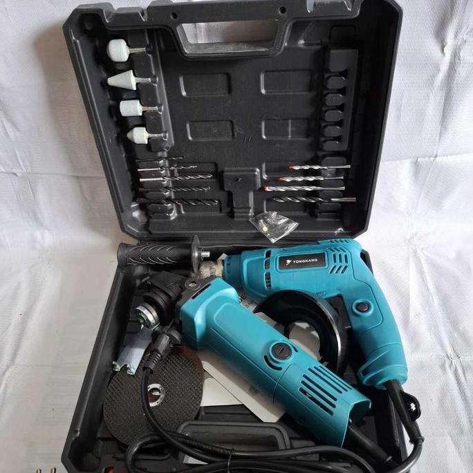 BOR DAN GERINDA SET KOPER LENGKAP YONGKANG SX28 BOR LISTRIK GERINDA LISTRIK