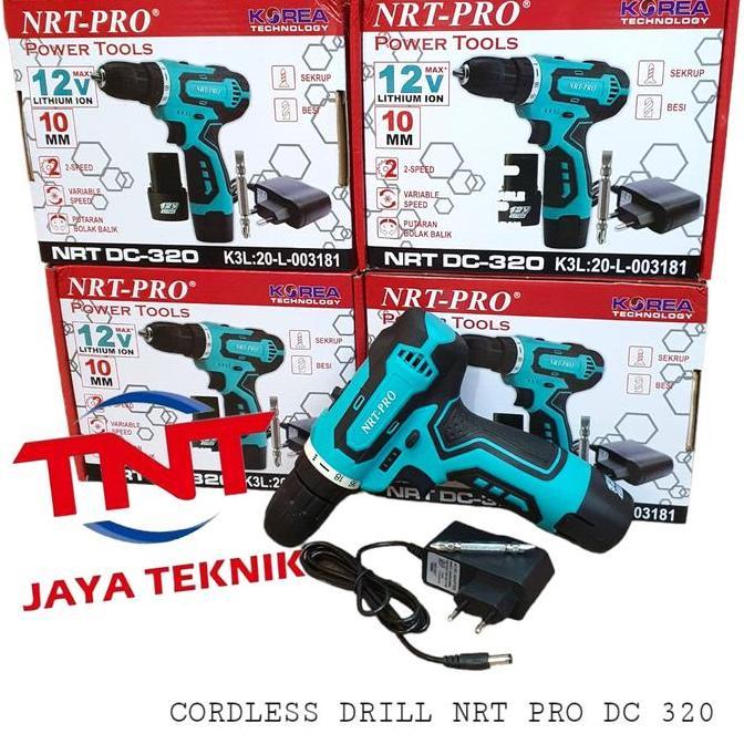 MESIN BOR CORDLESS NRT PRO DC 320 12V / CORDLESS DRILL NRT PRO DC320