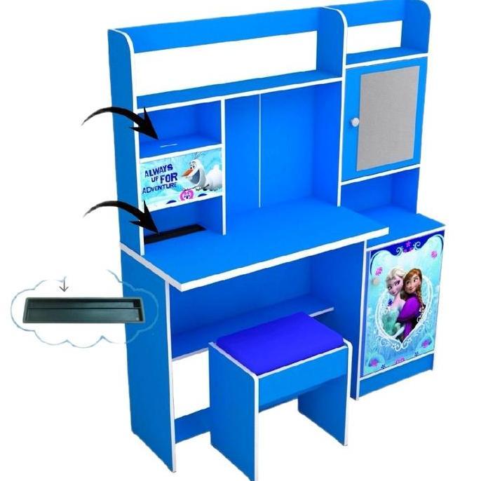 Promo meja belajar anak / meja belajar frozen kaca Diskon