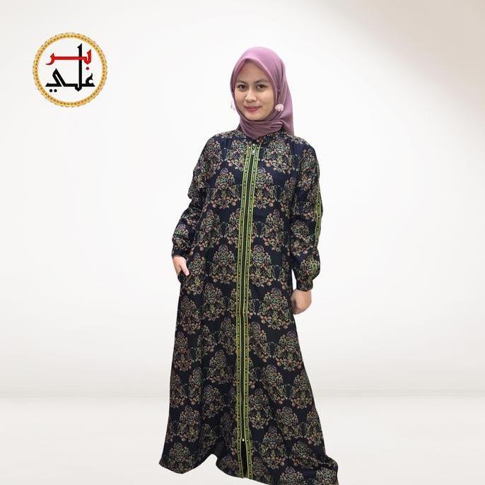 BIIR ALI Collection Abaya Khas Saudi Printing Motif Patern Busui Friendly Reseleting Full Bisa Outer