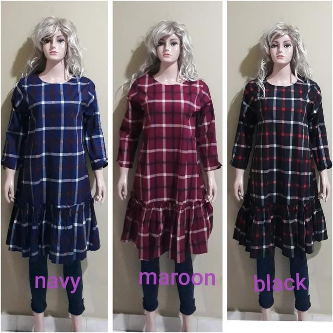 Baju atasan blus tunik muslim Wanita stretch import Terlaris