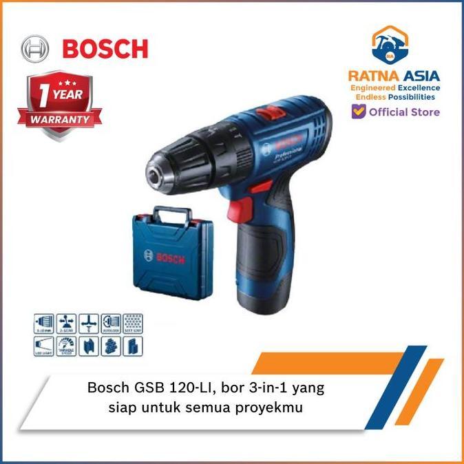 Mesin Bor / Cordless Impact Drill Bosch  GSB 120-LI / GSB 120 LI  Torsi