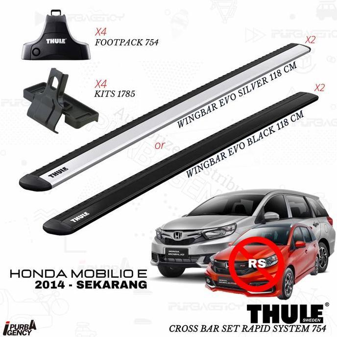 THULE CROSS BAR SET MOBILIO RAPID SYSTEM 754 - JEPIT BODY ORIGINAL DAN TERPERCAYA