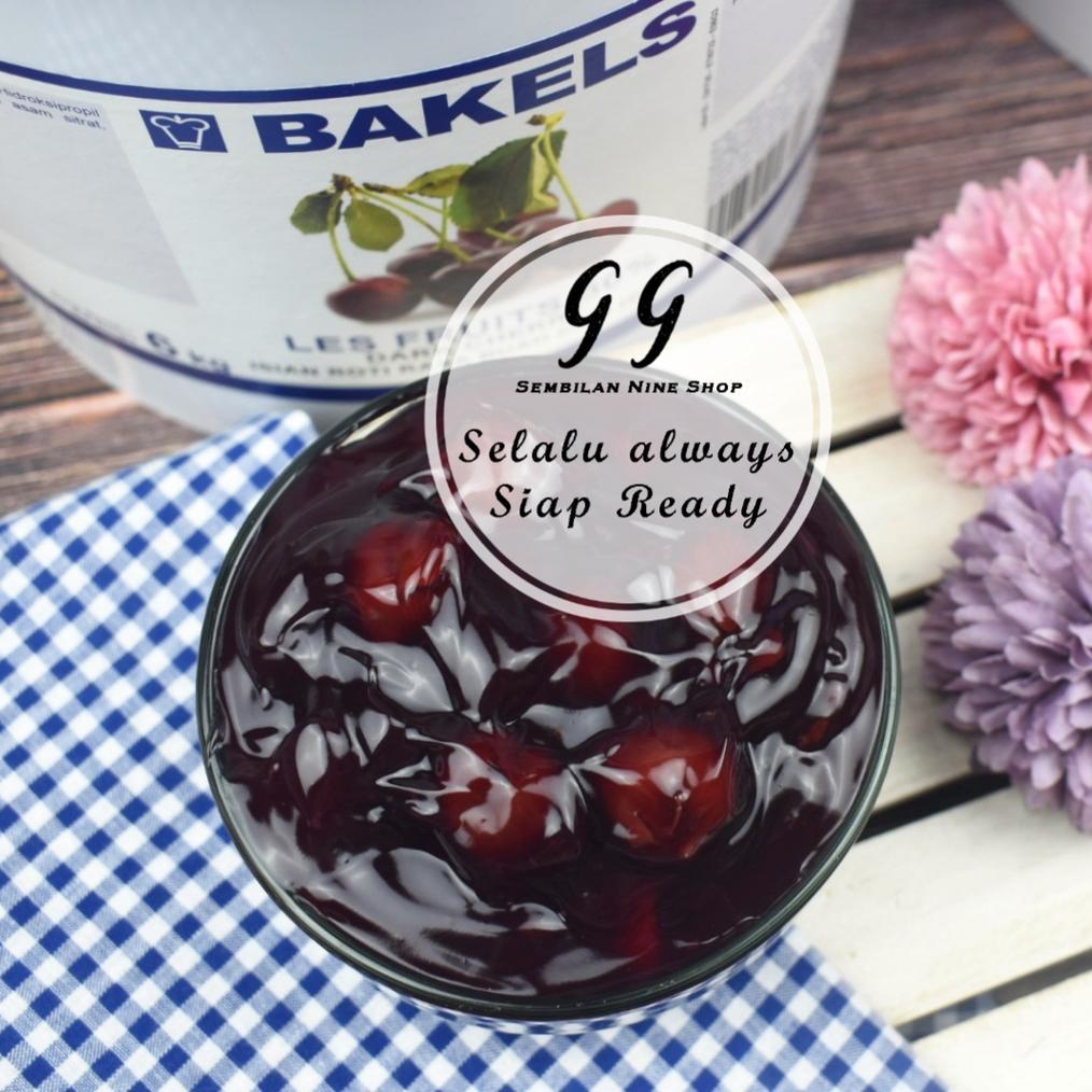 BAKELS 500 GRAM DARK CHERRY 50% LES FRUITS Filling isian Roti Rasa Buah Ceri Hitam Filing