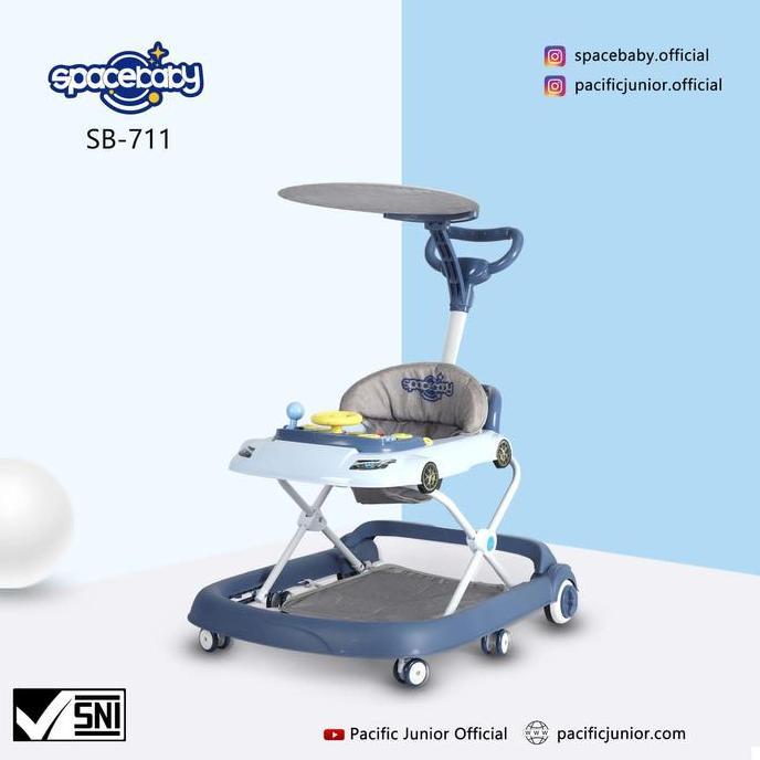 SPACE BABY SB 711 Baby Walker 3 in 1 Push Walker Alat Belajar Jalan