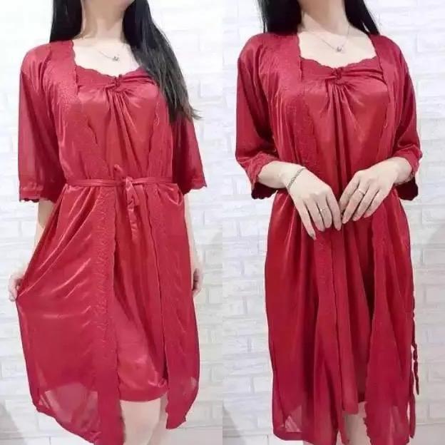 Promo Hampers Lingerie Set Wanita / Baju Tidur Lingerie Satin / Kado Pernikahan Dan Seserahan / Hamp