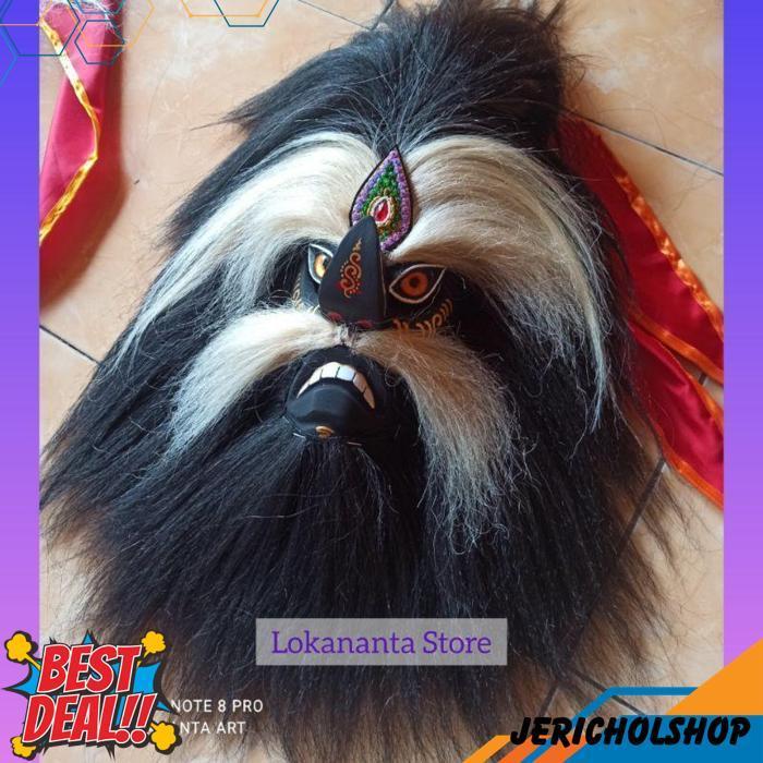 Topeng Bujang Ganong Topeng Ganongan Ponorogo Topeng  Hitam [Br 1111]