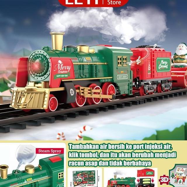 Leyi Kereta Mainan Anak Anak Mainan Kereta Api Full Set Lengkap Kereta Api Uap Mainan Anak Laki Laki