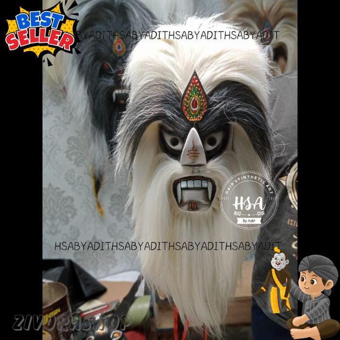 Topeng Ganongan/Bujang Ganong Rambut Putih [Br 1111]