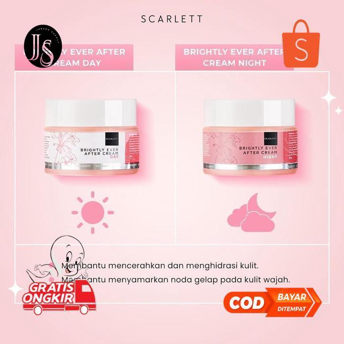 gfd-6 Scarlett Whitening Paket Brightening Lengkap Series Serum Brightly Ever After Cream Resmi BPOM