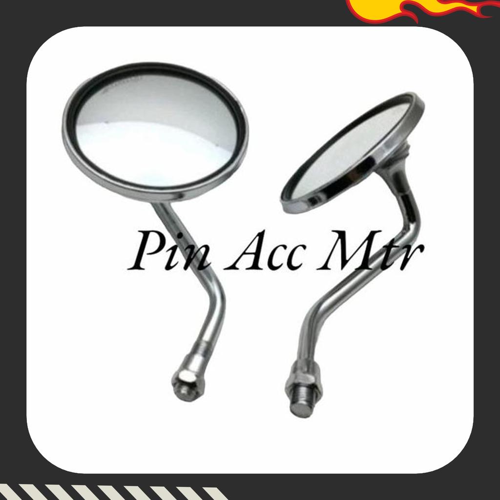 spion bulat clasic retro tangkai pendek universal motor kaca cembung