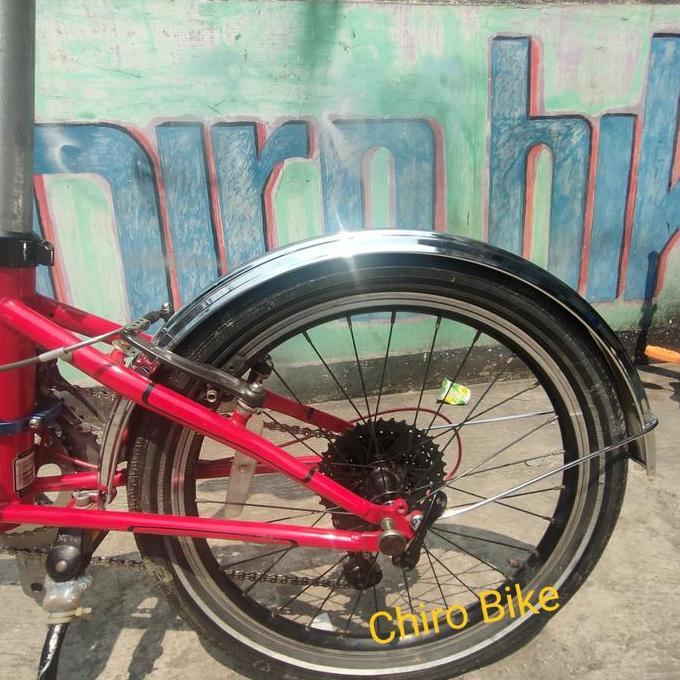 fender spakbor sepeda lipat 20 stenlis crome