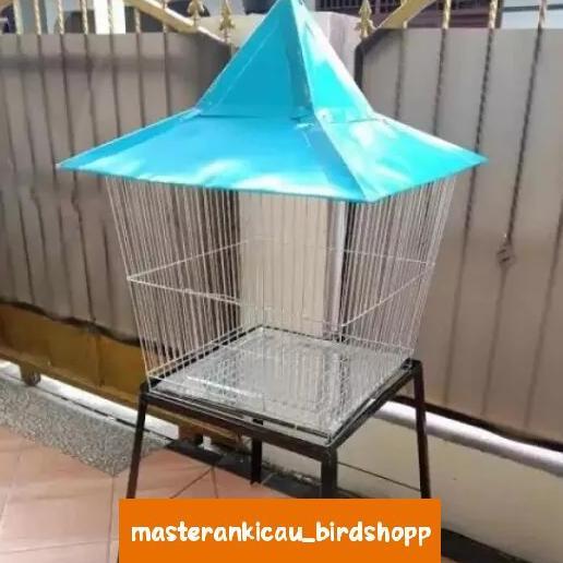 TERLARIS - sangkar kandang besi kotak jumbo fullsett mewah elegant