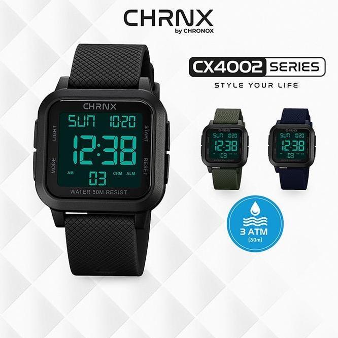 Chrnx By Chronox Jam Tangan Digital Unisex Pria Wanita - Cx4002 Rubber Watches