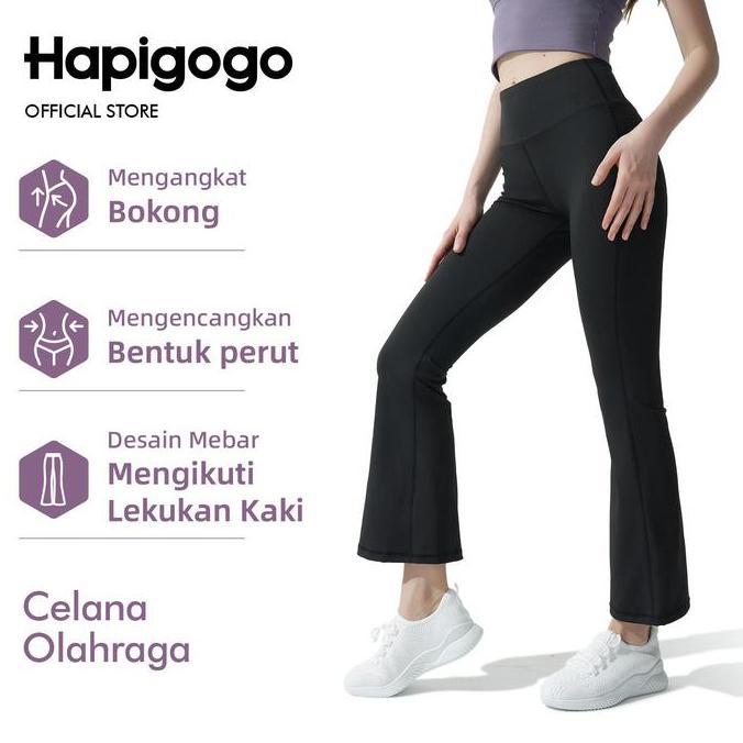 TERBARU - [Hapigogo] Celana Cutbray Wanita Yoga Celana Olahraga Wanita Legging Sport Pants Cutbray W