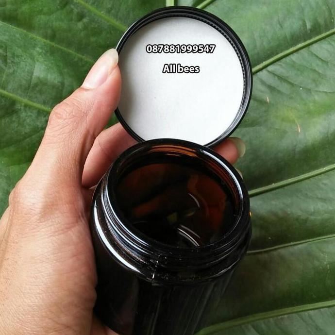 Gelas Jar Amber toples botol 100 ml bahan kaca tutup alumunium food gr