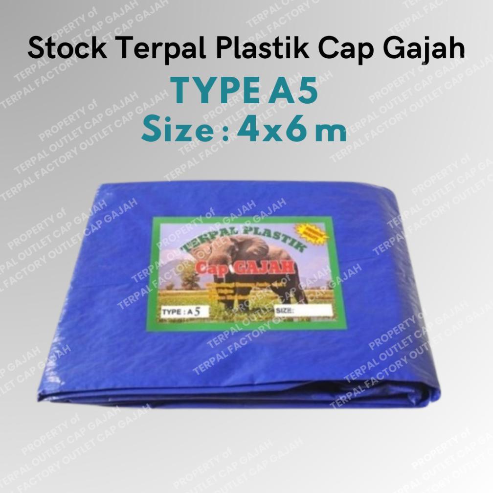 TERPAL PLASTIK A5 Ukuran 4x6 Meter Merk CAP GAJAH
