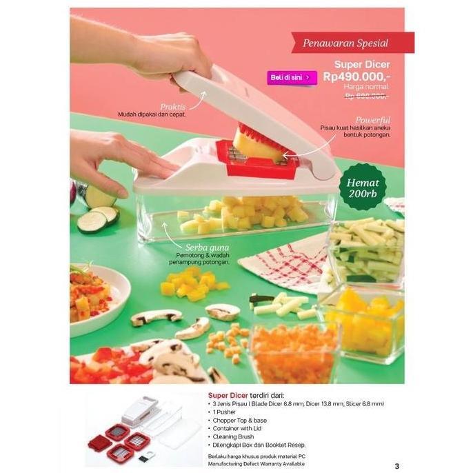 Tupperware Superdicer alat buah dan sayuran super dicer