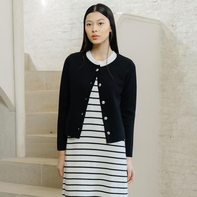 Beatrice Clothing Lugano Knit Blouse - Knit Outer Lengan Panjang