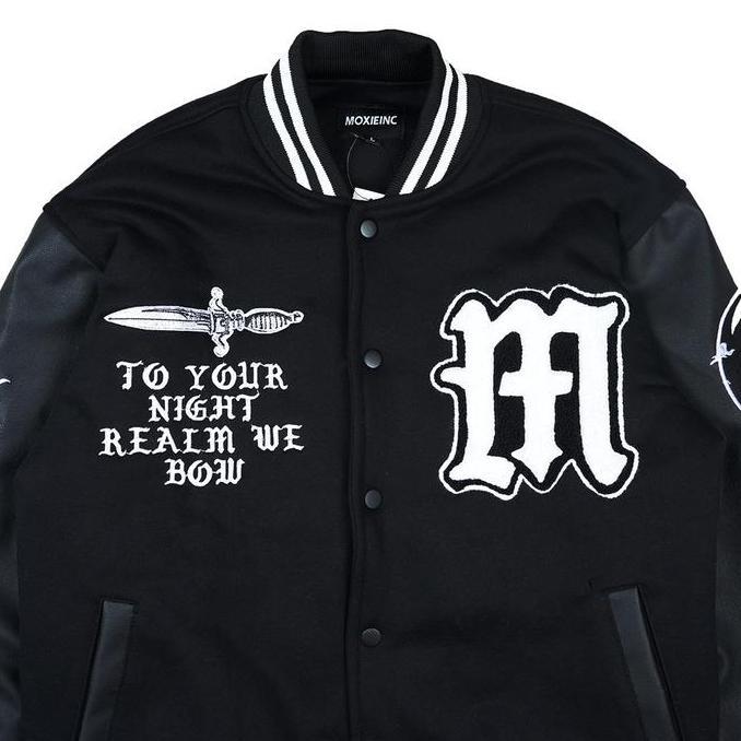 Moxie Nocturnal Jacket Varsity Pria Bordir