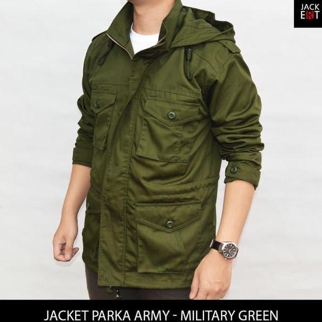 Jaket Parka Pria Wanita / Jaket Motor Jaket Parka Army Military Green