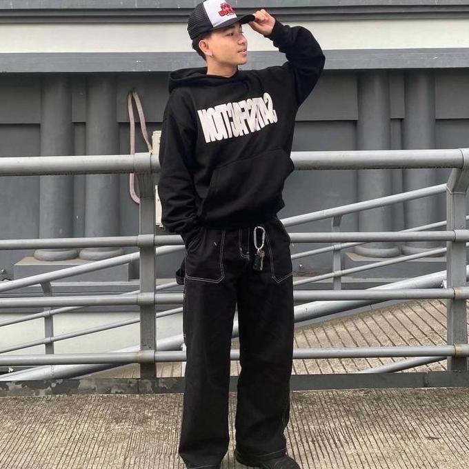 Satisfaction Hoodie Boxy 375Gsm Sniper Black