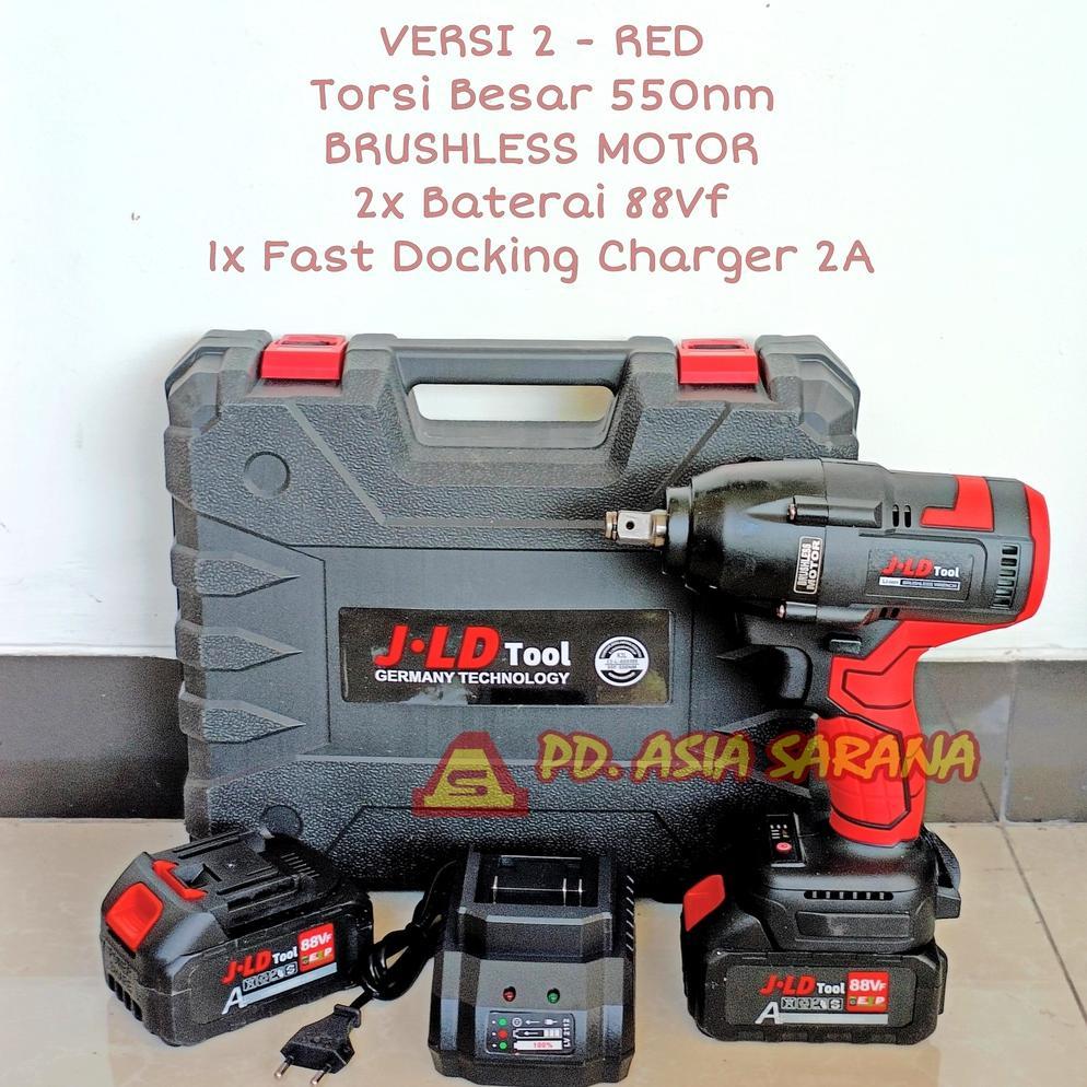 Cordless Impact Wrench 88Vf 88F Brushless Torsi Besar JLD 550Nm Bor