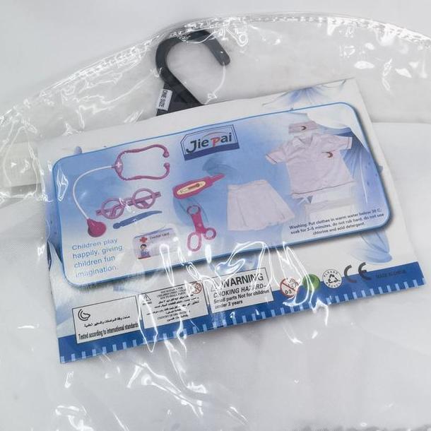 (HMOM2) SET BAJU SERAGAM DOKTER ANAK PEREMPUAN DRESS UP DOCTOR ANAK 3-8 TAHUN KESUKAAN BUNDA MAMA MO