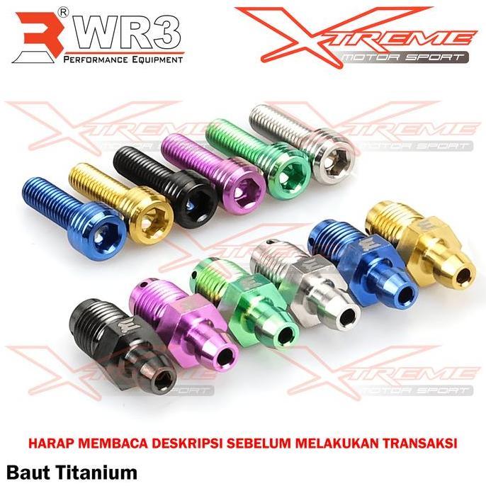Promo Baut Titanium L WR3 Small Head Uk. M5 Baut 8 Kunci L4 / M6 Baut 10 Kunci L5 Untuk Mirror Holde