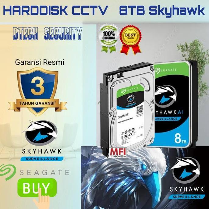 Hardisk 8Tb Seagate Skyhawk / Harddisk cctv 8TB seagete skyhawk