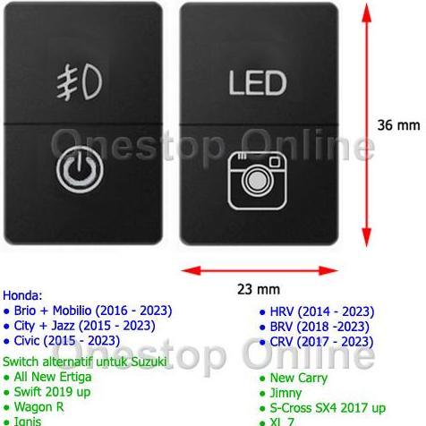 Promo Switch Honda Dual Saklar Mobil CRV-HRV-BRV-CIVIC-CITY-JAZZ-BRIO-MOBILIO COD