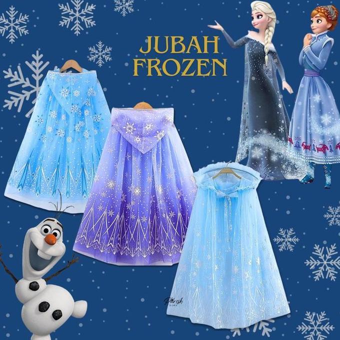 Cape Frozen /  Jubah Kostum Frozen Princess Anak Perempuan