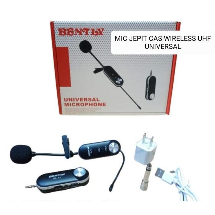 Original Mic Jepit Wireless Cas Casan Uhf Klip Clip On Imam Universal Ready Stock