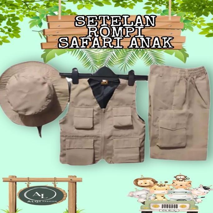SETELAN BAJU SAFARI ANAK/SAFARI SET ZOO/PAKET BAJU SAFARI