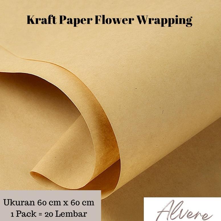 Kertas Kraft Craft Paper Vintage Flower Wrapping Buket Bunga