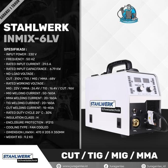 Terjangkau Stahlwerk Inmix-6Lv Mig Tig Cut & Mma Welding Machine