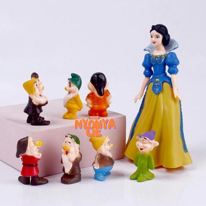 Spesial Cca57 Topper Boneka Putri Salju Snow White 7 Kurcaci Dekorasi Kue Tar