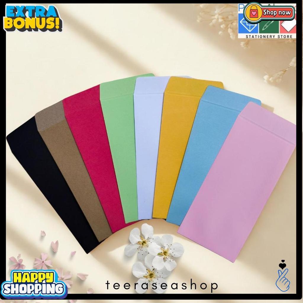 50% Off Isi 10 Amplop Panjang / Angpau Warna Amplop Uang / Amplop Lebaran / Amplop Imlek / Angpau Le