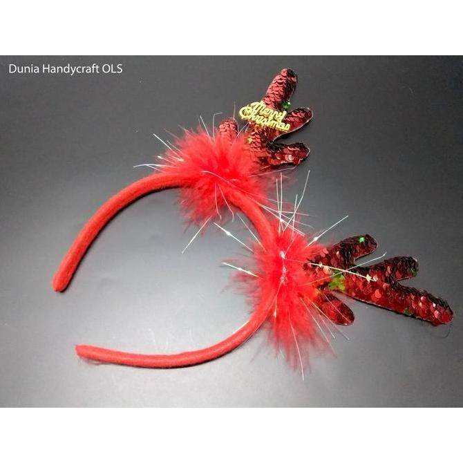 Bando Natal Rumbai Warna Natal Rusa Merah Emas Christmas