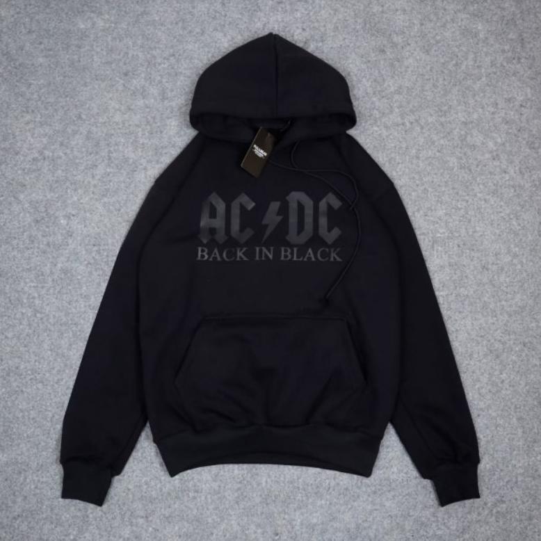 HOODIE PULL&BEAR EDITION ACDC FULL BLACK - JAKET SWEATER HOODIE JUMPER DISTRO & CLOTHING PULL&BEAR A