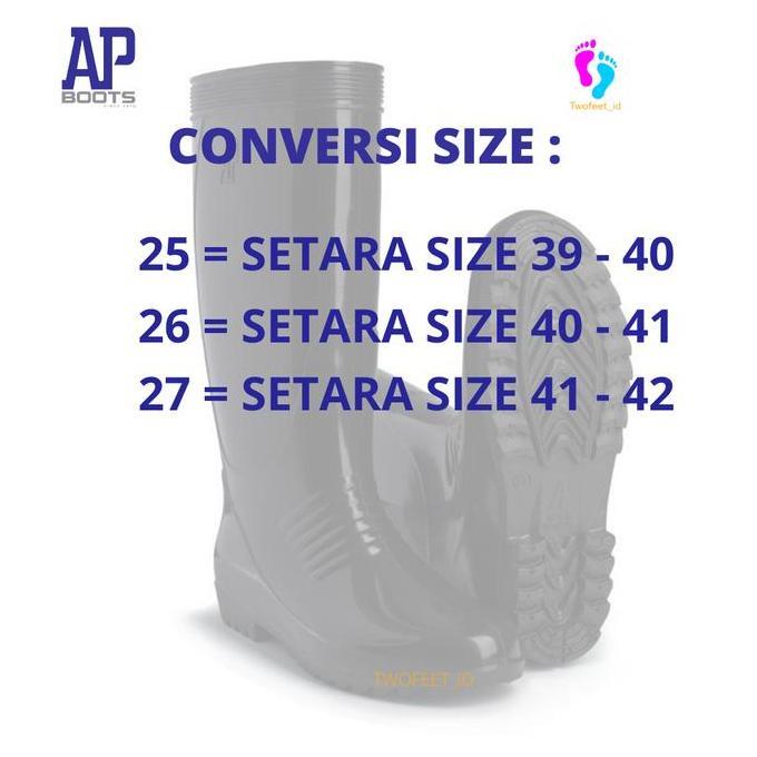 Sepatu Boots Panjang Hitam - Ap Boots Hitam Tinggi - Ap Black 2 Hitam Tinggi Sepatu Boots Karet