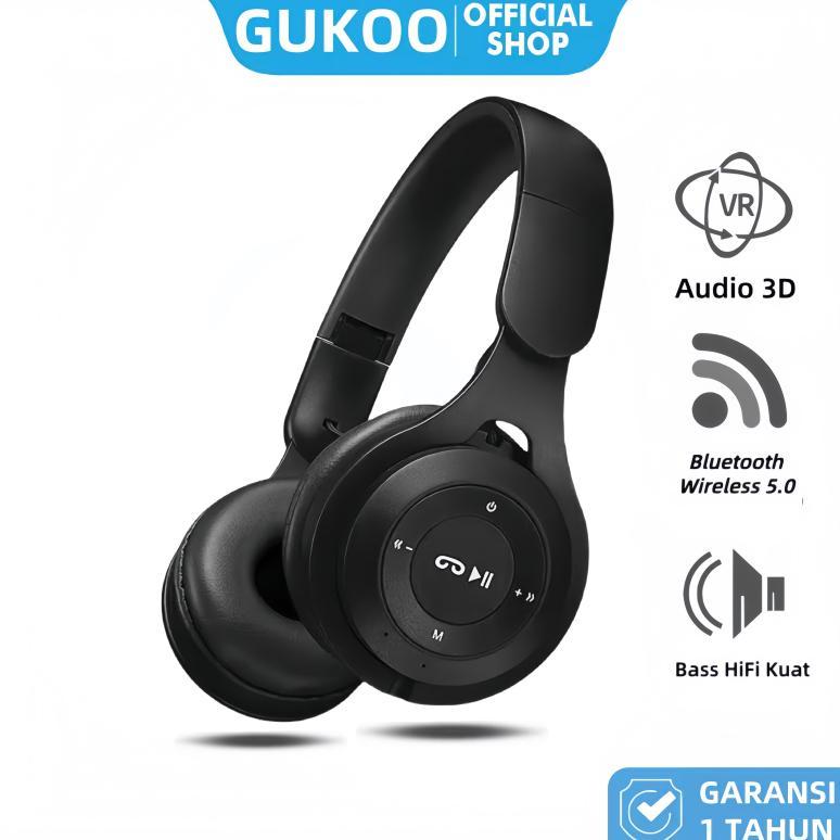 Bekor.sahdiyah - GUKOO Headset Gaming Bluetooth Wireless High Bass Mic Noise Cancelling Nyaman
