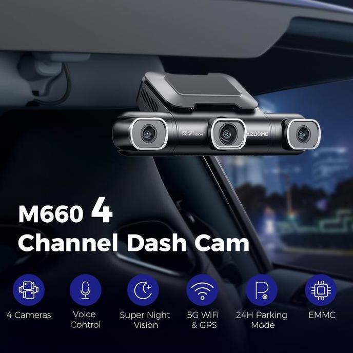 Azdome M660 4 Camera Dashcam 4K Dash Cam Car Kamera Mobil Kualitas Terbaik Harga Termurah